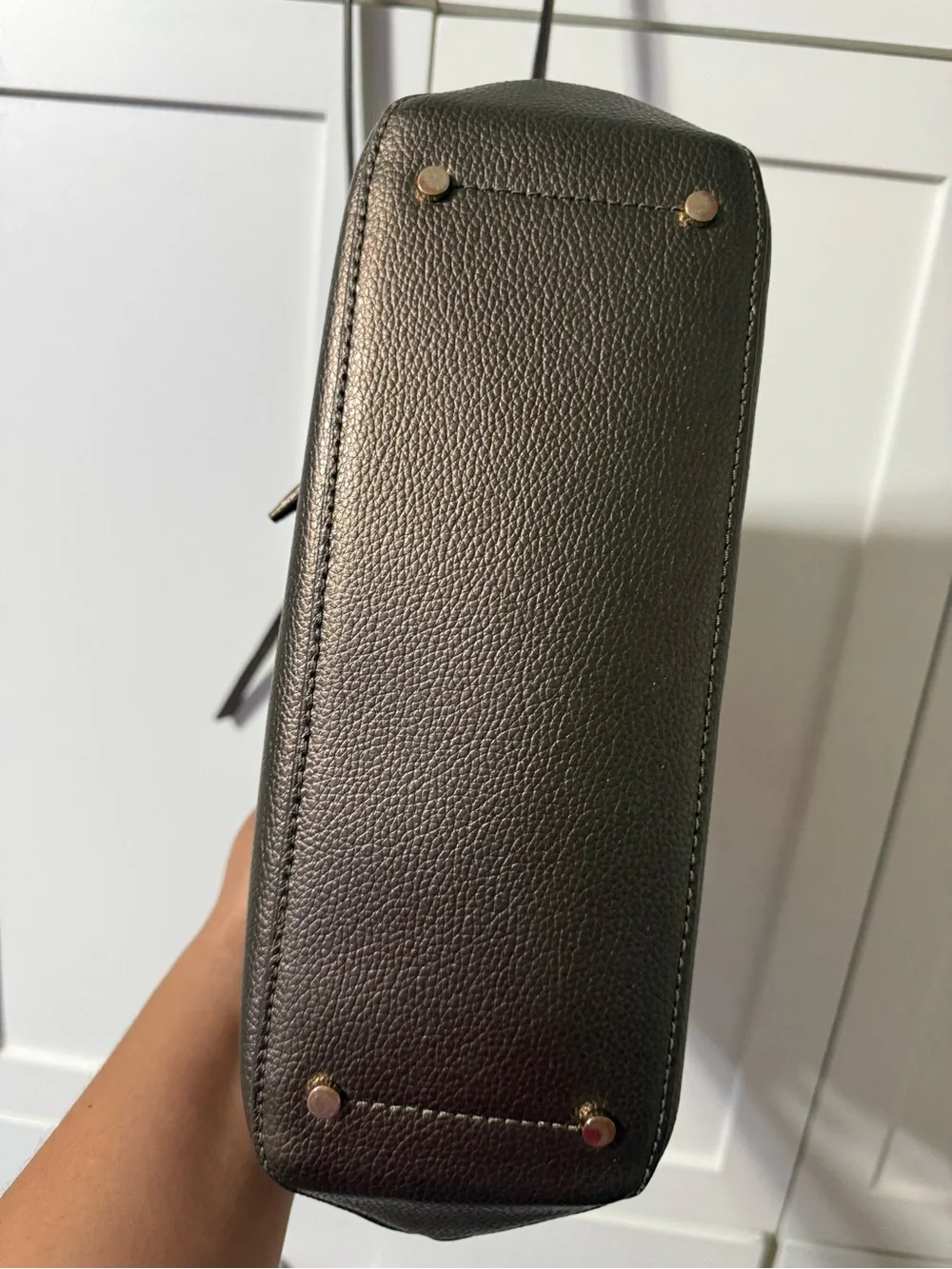 kate spade Metallic Brown Pebbled Leather Satchel